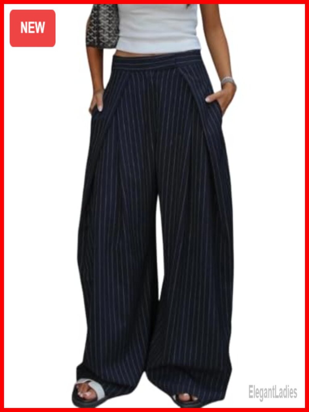 Womens Wide Leg Dress Pants High Waisted Pleated Palazzo Trousers